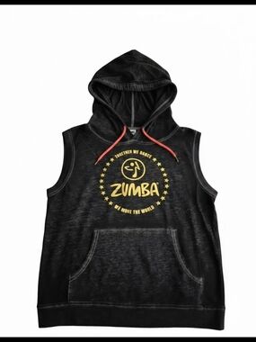 Zumba Wear- Together We Dance collection- Sleevless Open Back Hoodie Size Small